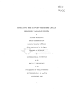 Estimating the slope in the simple linear errors-in-variables model