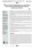 Efficacy of plastic shopping bag tax as a governance tool : lessons for South Africa from Irish and Danish success stories