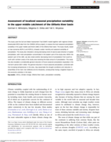 Assessment of localized seasonal precipitation variability in the upper middle catchment of the Olifants River basin