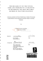 The reliability of the tuning fork and therapeutic ultrasound to determine the most reliable methods of fracture diagnosis