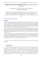 Spatial trends in tourism within South Africa : the expected and the surprising