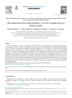 Decomposition forecasting methods : a review of applications in power systems