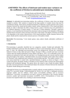 The effects of lubricant and tendon mass variances on the coefficient of friction in unbonded post-tensioning tendons