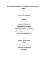 Mentorship programmes for teacher development in Soweto schools