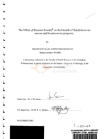 The effect of Wecesin powder® on the growth of staphylococcus aureus and streptococcus pyogenes
