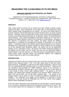 Measuring the cleanliness of filter media