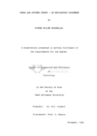 Freud and systems theory: an exploratory statement