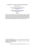 Estimating delay at a signalized intersection using queuing models