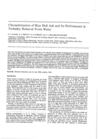 Characterization of rice hull ash and its performance in turbidity removal from water