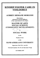 Kinship foster care in Vosloorus