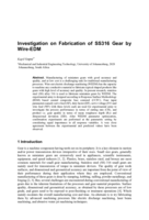Investigation on Fabrication of SS316 Gear by Wire-EDM
