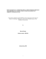 Effectiveness of a supervised spinal strengthening program and chiropractic manipulation in the management of chronic lower back pain