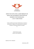 Effect of low level laser therapy on cellular and molecular events in diabetic wound healing: an in vitro study