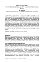Interior designers : unacknowledged role players in South African retail design