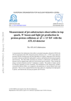 Measurement of jet-substructure observables in top quark, W boson and light jet production in proton-proton collisions at p s = 13 TeV with the ATLAS detector