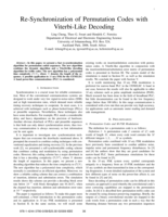 Re-synchronization of permutation codes with Viterbi-like decoding