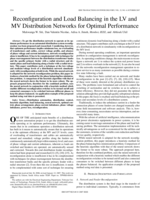 Reconfiguration and load balancing in the LV and MV distribution networks for optimal performance