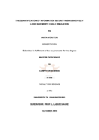 The quantification of information security risk using fuzzy logic and Monte Carlo simulation.