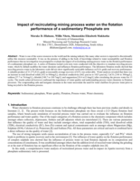 Impact of recirculating mining process water on the flotation performance of a sedimentary Phosphate ore