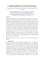 Performance prediction of trace metals and cod in wastewater treatment using artificial neural network.