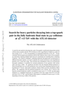Search for heavy particles decaying into a top-quark pair in the fully hadronic final state in at √  =13 TeV with the ATLAS p p collisions detector
