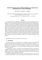 The influence of scanning speed on laser metal deposition of Ti/TiC powders