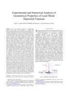 Experimental and numerical analysis of geometrical properties of laser metal deposited titanium