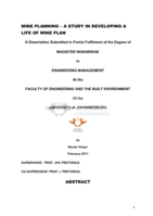 Mine planning - a study in developing a life of mine plan