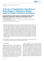 A survey on classification algorithms of brain images in Alzheimer’s disease based on feature extraction techniques