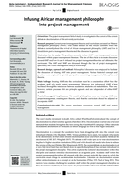 Infusing African management philosophy into project management