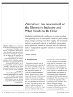 Zimbabwe : an assessment of the electricity industry and what needs to be done