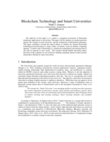 Blockchain Technology and Smart Universities