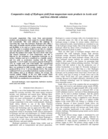 Comparative study of Hydrogen yield from magnesium waste products in Acetic acid and Iron chloride solution