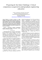 Preparing for solar challenge: critical competences acquired in undergraduate engineering education