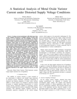 A statistical analysis of metal oxide varistor current under distorted supply voltage conditions