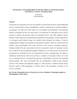 Municipal consumer debt in South African municipalities : contexts, causes, and realities