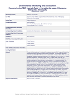 Exposure levels of ELF magnetic fields in the residential areas of Mangaung Metropolitan Municipality