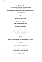 The role of the Maritime Industry Training Board in co-ordinating maritime education and training and development in South Africa