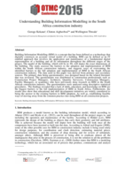 Understanding Building Information Modelling in the South Africa construction industry