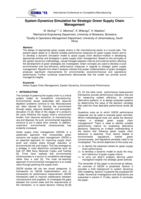 System dynamics simulation for strategic green supply chain management