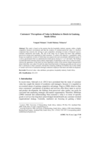 Customers’ perceptions of value in relation to hotels in Gauteng, South Africa