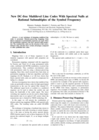 New DC-free multilevel line codes with spectral nulls at rational submultiples of the symbol frequency