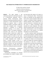 Multiobjective optimization of a thermoacoustic regenerator