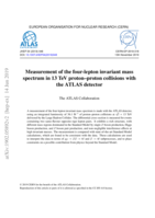 Measurement of the four-lepton invariant mass spectrum in 13 TeV proton–proton collisions with the ATLAS detector