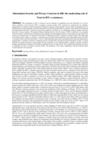 Information security and privacy concerns in 4IR : the moderating role of trust in B2C e-commerce