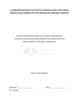 A comparison between the effects of manipulation alone versus manipulation combined with dry needling on hamstring strength
