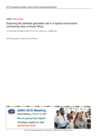 Exploring the potential greywater use in a typical microcosmic commercial area of South Africa