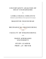 Uncertainty analysis of heat exchangers