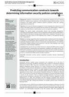 Predicting communication constructs towards determining information security policies compliance