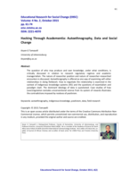 Hacking through academentia : autoethnography, data and social change